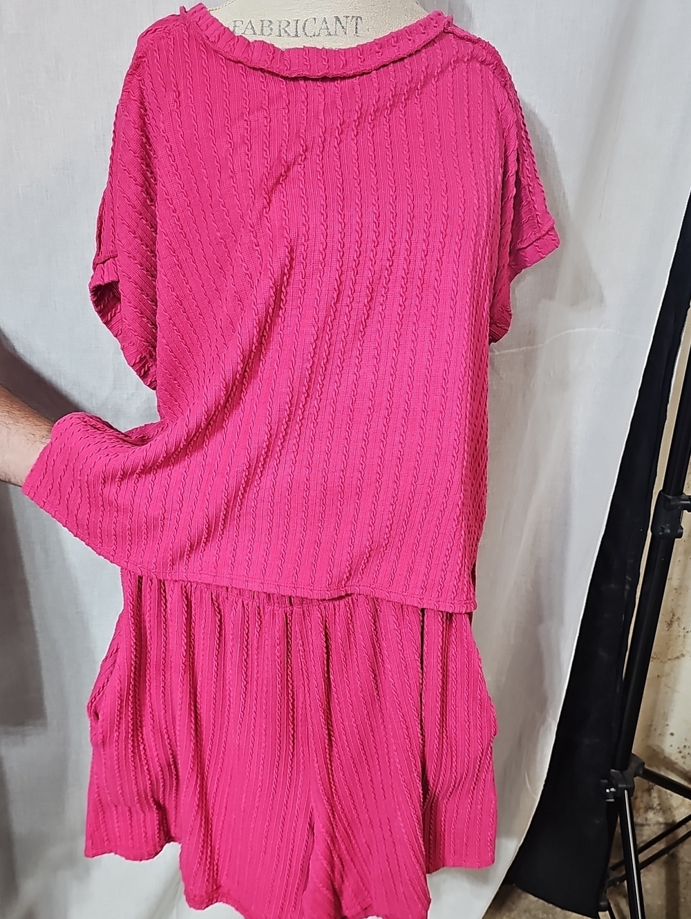 7th Ray Bright Fuchsia Knit Set